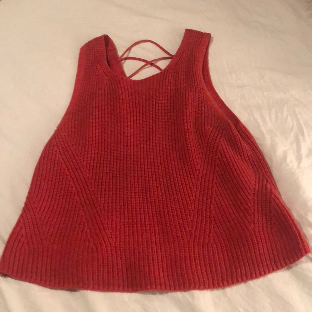 Red knitted Gap tank top